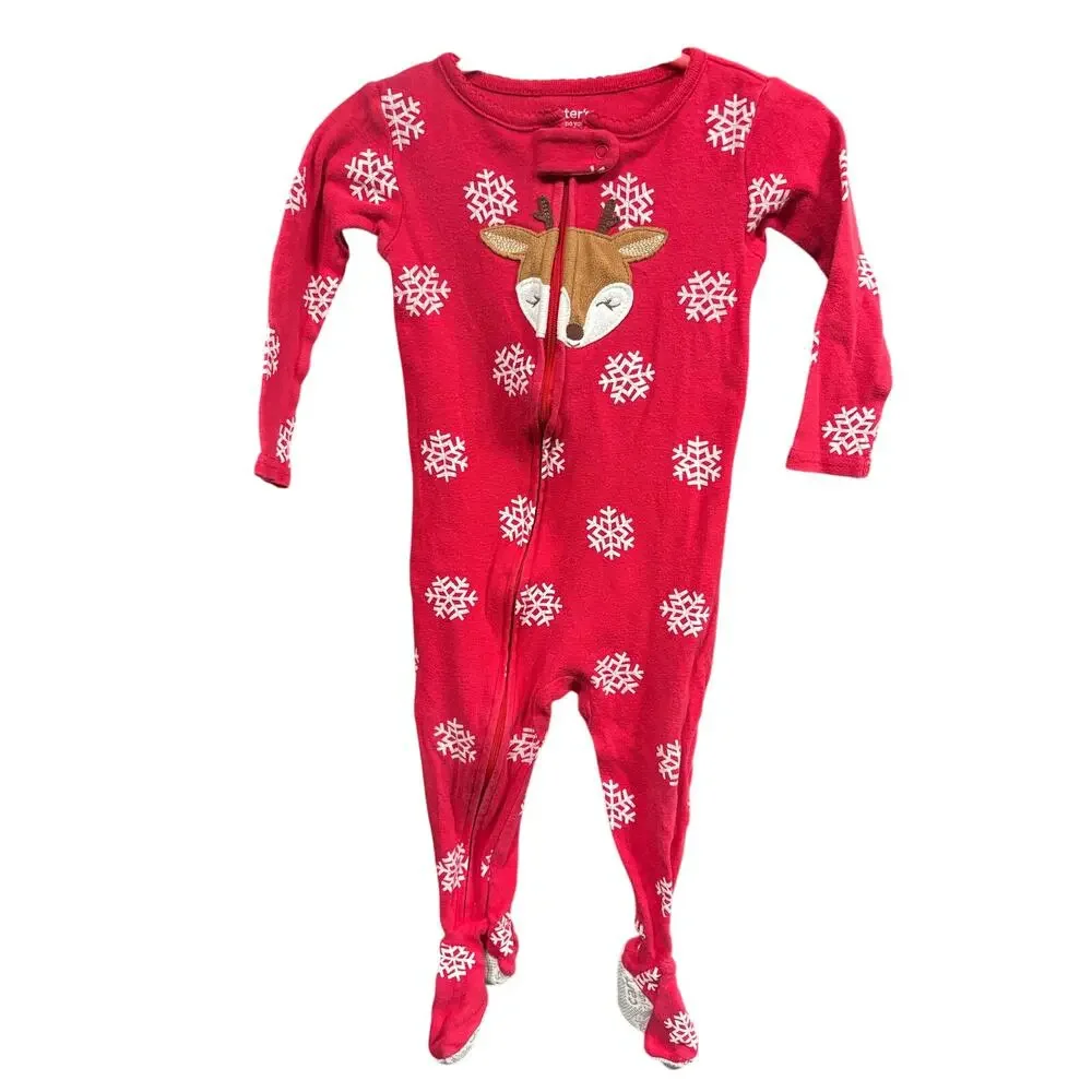 Red Reindeer Christmas Sleeper - Carter's - 12mo